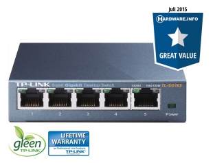 TP-Link Gigabit Ethernet TL-SG105 - 5 poorts